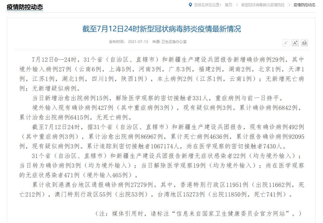 【31省市今日新增15例重症,今日全国31省新增】