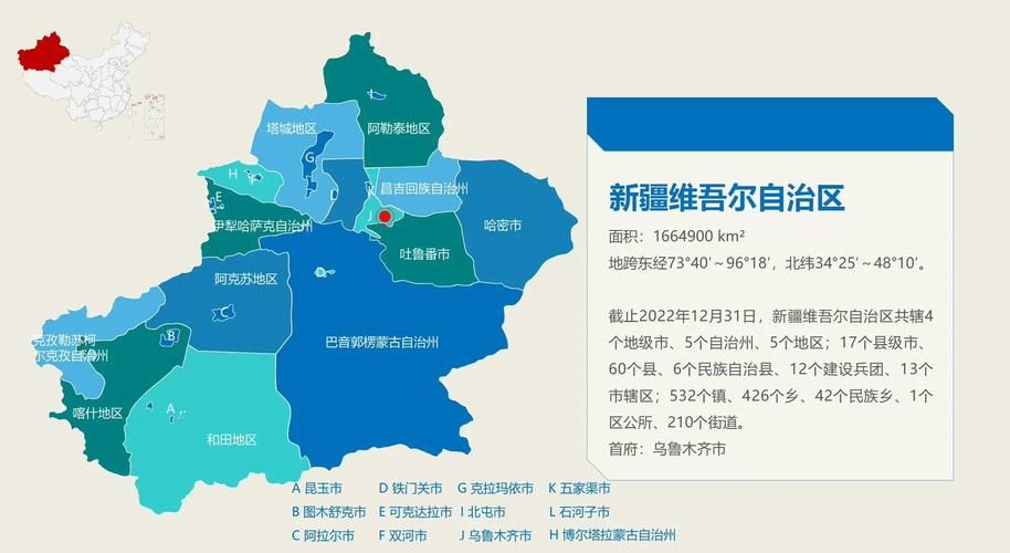疫情防控中风险地区!新疆维吾尔自治区自治区直辖县级行政区划/新疆风区分布图