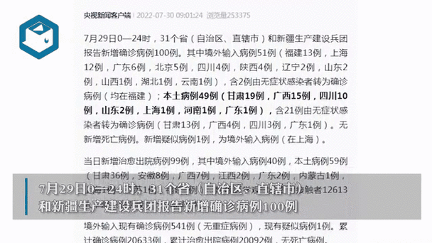 31省份新增29例确诊其中本土29例_31省区市新增60例本土确诊