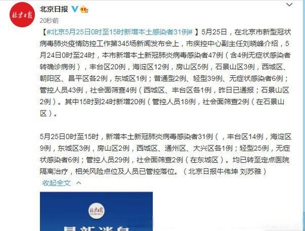  2地昨日新增1例阳性感染者:北京新增54例感染者 2地升高风险